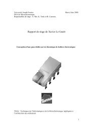Rapport de stage de Xavier Le Goaër - Hitech Projects