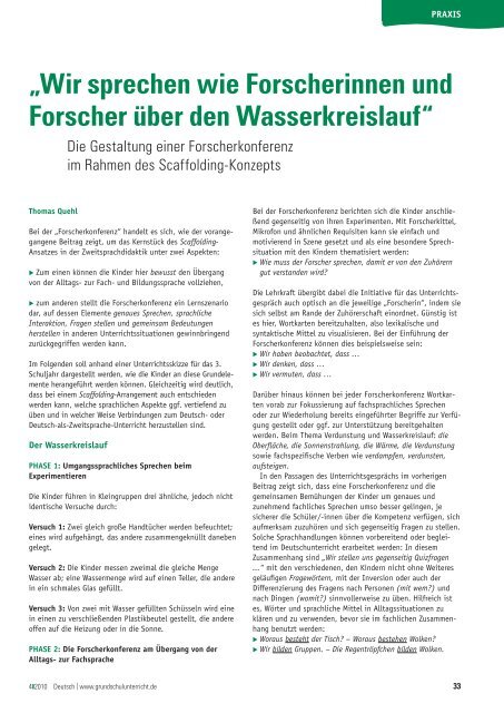 „Wir sprechen wie Forscherinnen und Forscher über den ...