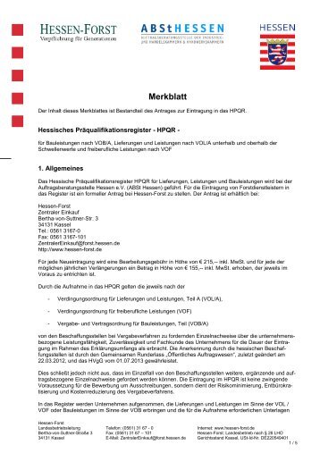Merkblatt [PDF, 193 KB] - Hessen-Forst