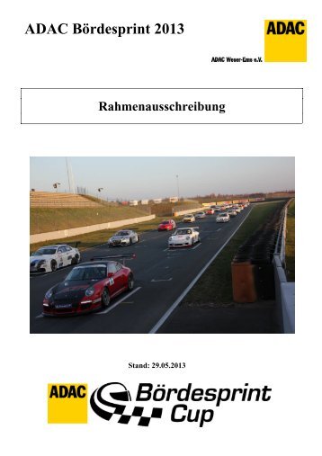 Rahmenausschreibung - Bördesprint Cup Oschersleben