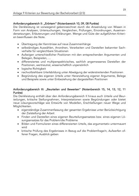 Ordnung zur Bachelor- und Diplomarbeit und deren Verteidigung