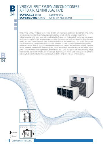 VERTICAL SPLIT SYSTEM AIRCONDITIONERS AIR TO ... - Hitecsa