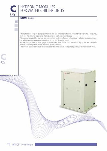 HYDRONIC MODULES FOR WATER CHILLER UNITS - Hitecsa