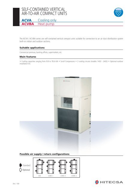 self-contained vertical air-to-air compact units - Hitecsa
