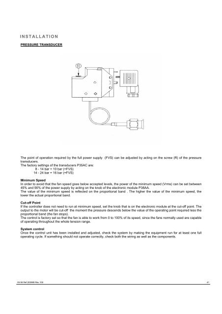 instrucciones de instalaciÃ³n, funcionamiento y - Hitecsa