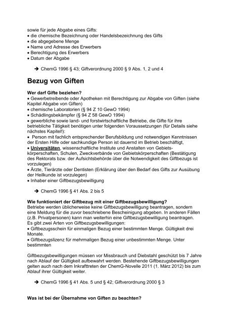 Laborordnung des Departments für Chemie - Department für Chemie