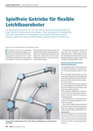 Spielfreie Getriebe für flexible Leichtbauroboter - Harmonic Drive AG