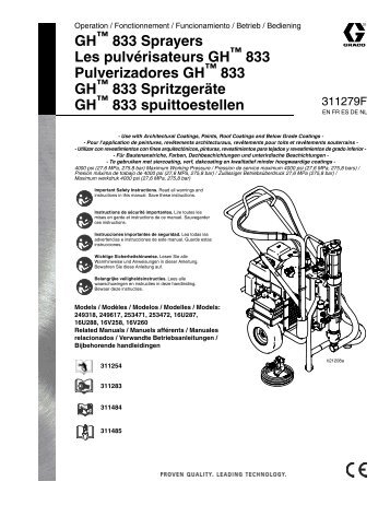 311279F - GH833 Sprayers Operation Manual (English ... - Graco Inc.