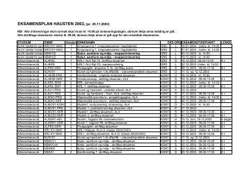 eksamensplan haust 2003 - 201103.XLS