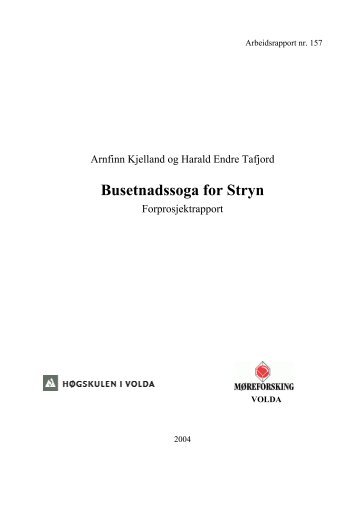 Busetnadssoga for Stryn - HÃ¸gskulen i Volda