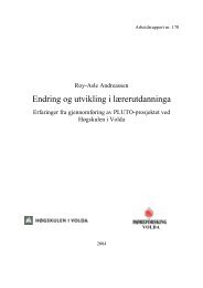 Endring og utvikling i lÃ¦rerutdanninga - HÃ¸gskulen i Volda