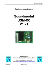 Bedienungsanleitung Soundmodul USM-RC V1.21 - Beier-Electronic