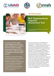 BLC Organizational Capacity Assessment Tool - Southern Africa HIV ...