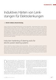 Induktives Härten von Lenkstangen für Elektrolenkungen