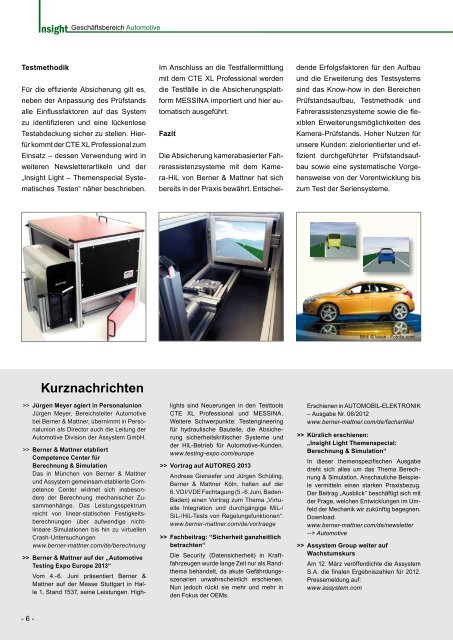 10. Newsletter 'Insight Automotive' (pdf 2,5 MB) - Berner & Mattner