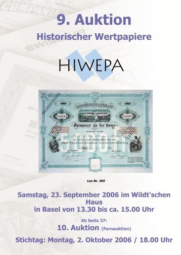 9. Auktion - HIWEPA AG