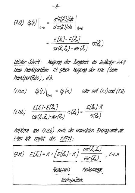 Finanzmarktanalyse II