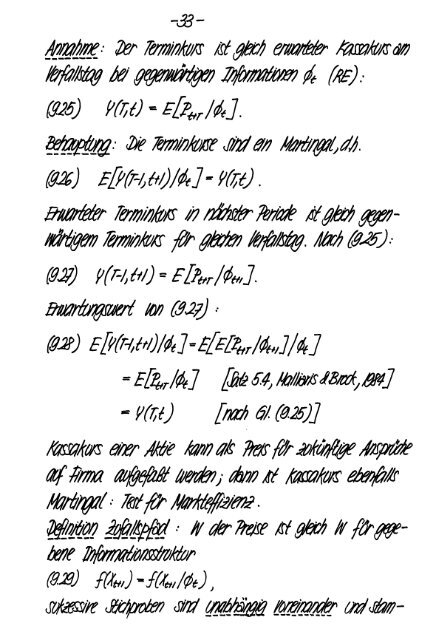 Finanzmarktanalyse II