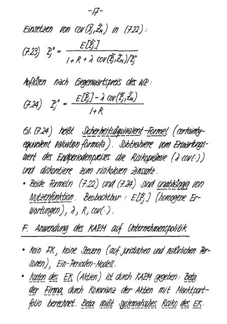 Finanzmarktanalyse II