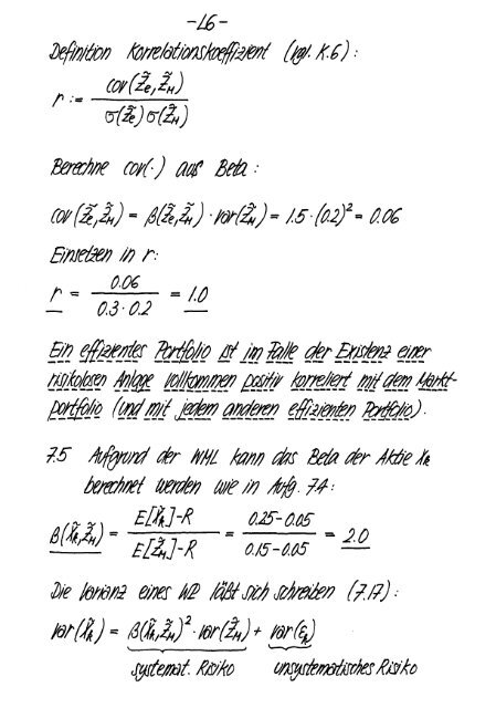 Finanzmarktanalyse II