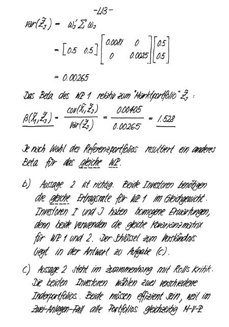 Finanzmarktanalyse II