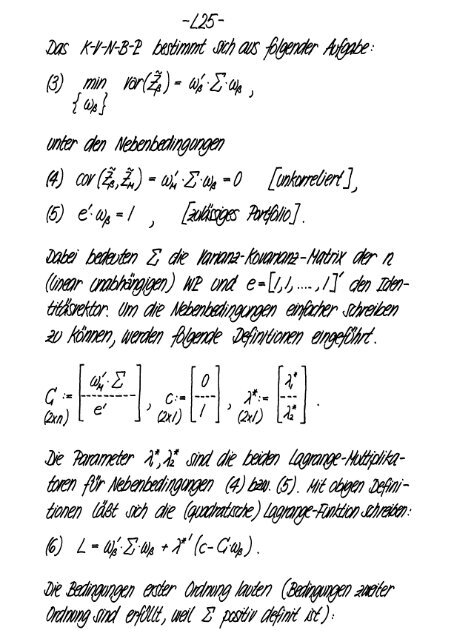 Finanzmarktanalyse II