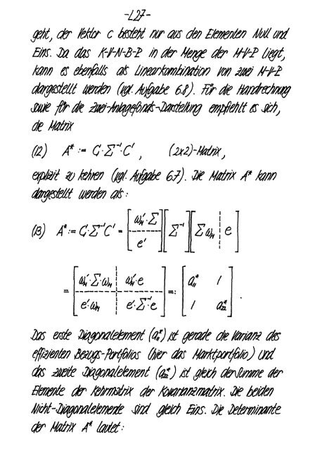 Finanzmarktanalyse II