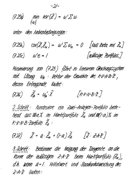 Finanzmarktanalyse II