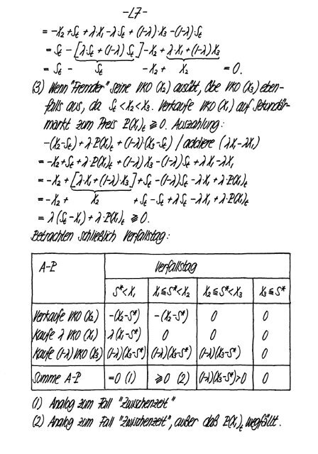 Finanzmarktanalyse II