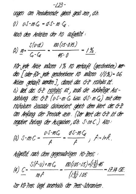 Finanzmarktanalyse II