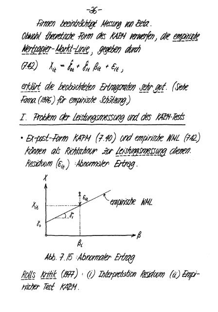 Finanzmarktanalyse II