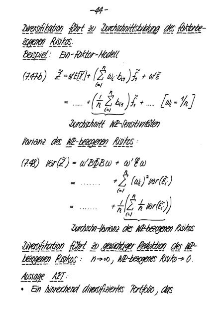 Finanzmarktanalyse II