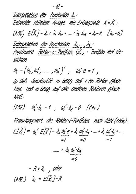 Finanzmarktanalyse II