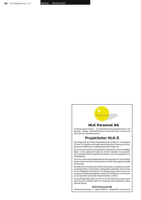 Projektleiter HLK-S - HK-GebÃ¤udetechnik