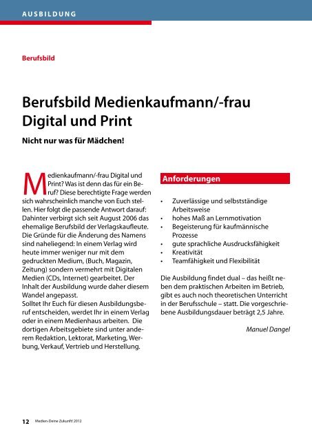 Medien â Deine Zukunft! - Verlagsgruppe HÃ¼thig Jehle Rehm GmbH