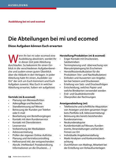 Medien â Deine Zukunft! - Verlagsgruppe HÃ¼thig Jehle Rehm GmbH