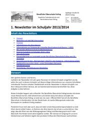 1. Newsletter im Schuljahr 2013/2014 - FOS/BOS Erding