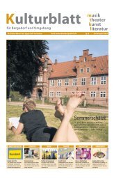 Kulturblatt vom Juli/August 2013 - Bergedorfer Zeitung