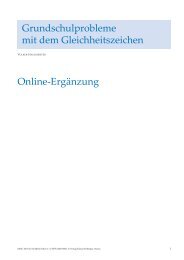 Grundschulprobleme mit dem Gleichheitszeichen Online-Ergänzung