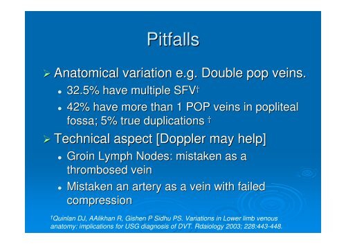 Ultrasound for DVT