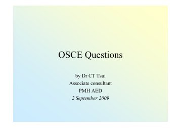 OSCE Questions