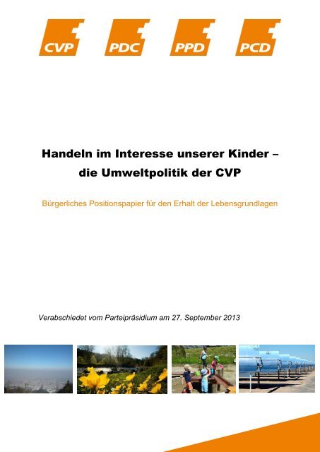 Positionspapier - CVP Schweiz