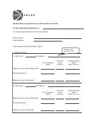 APPENDIX 8A - Hong Kong Exchanges and Clearing Limited