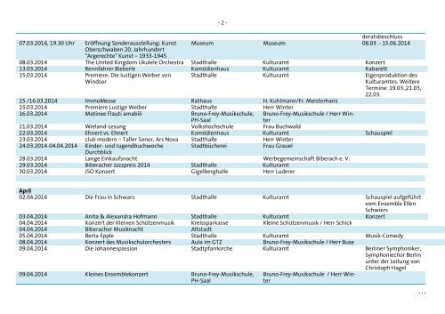 Veranstaltungen in Biberach 2014 (PDF) - ibiber.de