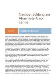 Nachbetrachtung zur Ahnenliste Arno Lange - GeneTalogie Arndt ...