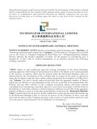 technovator international limited 同方泰德國際科技有限 ... - HKExnews