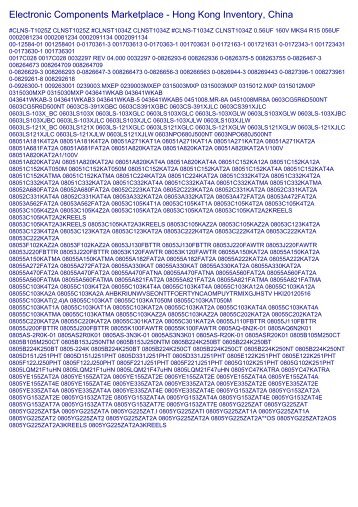 Part Search 0516 - #CLNS-T1025Z ... - HKinventory.com