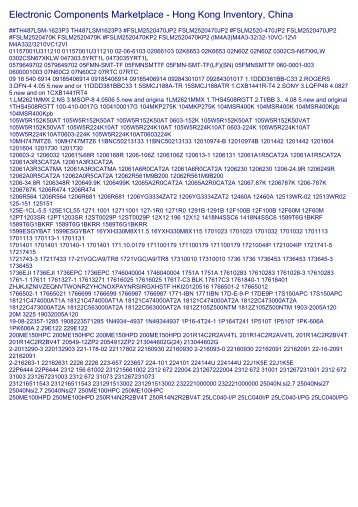 Part Search 0516 - ##TH487LSM-1623P3 ... - HKinventory.com