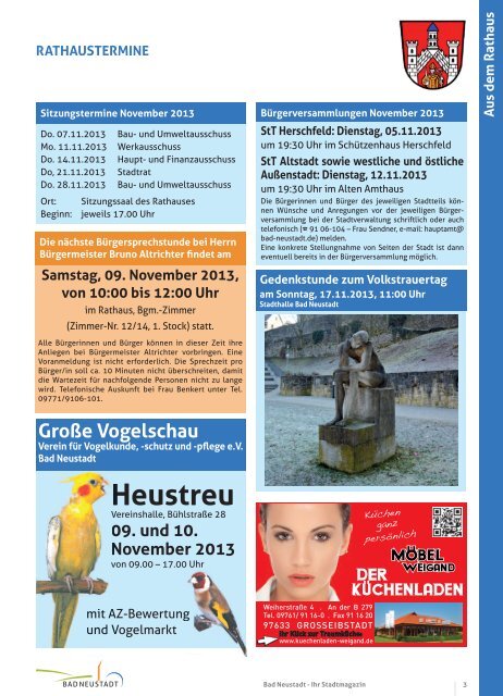 Stadtmagazin November 2013. - Stadt Bad Neustadt an der Saale