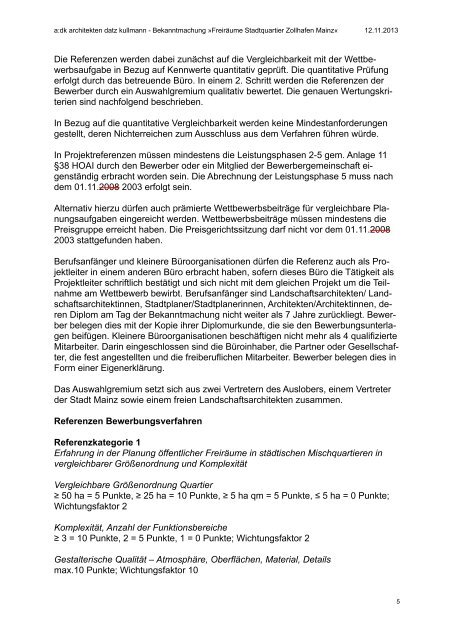Freiräume Stadtquartier Zollhafen Mainz - Competitionline